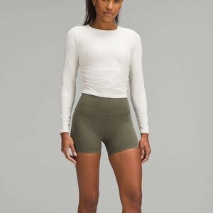 NWOT Lululemon align shorts 4” army green